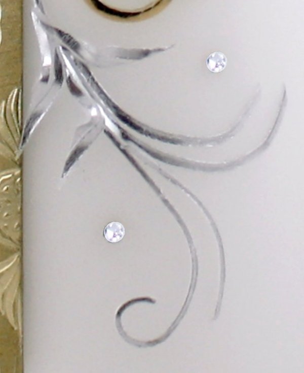 Hochzeitskerze bicolor, silber-goldgeprägt