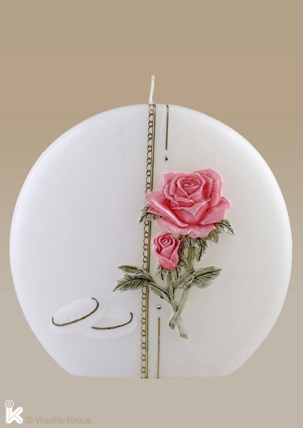 Hochzeitskerze Rose, besondere Kerzenform