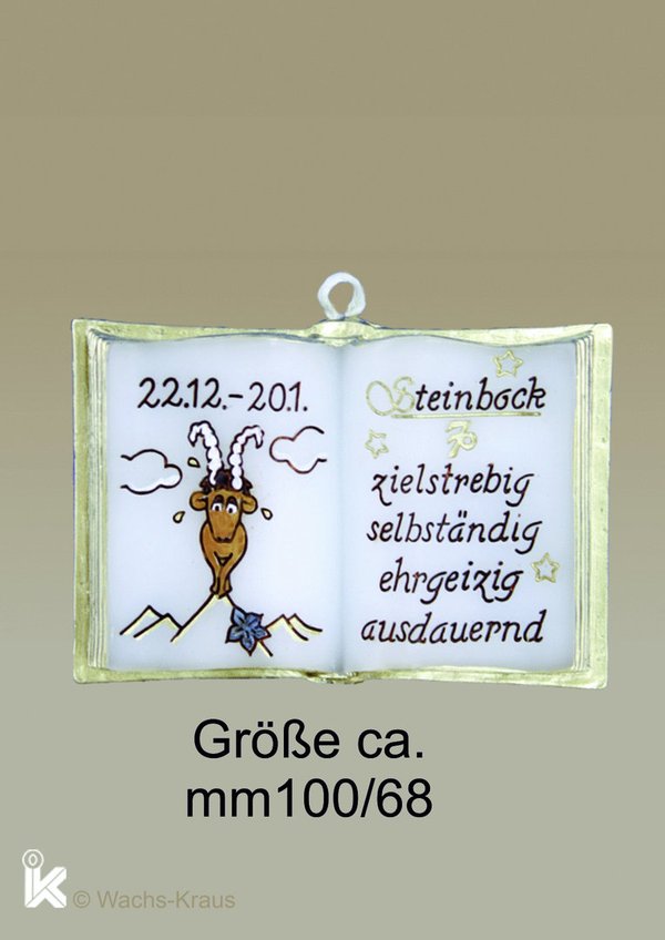 Wachsbuch Sternzeichen Steinbock 22.12. - 20.1.