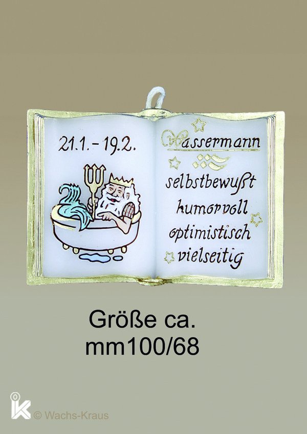 Wachsbuch Sternzeichen Wassermann 21.1.-19.2.