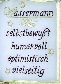 Wachsbuch Sternzeichen Wassermann 21.1.-19.2.
