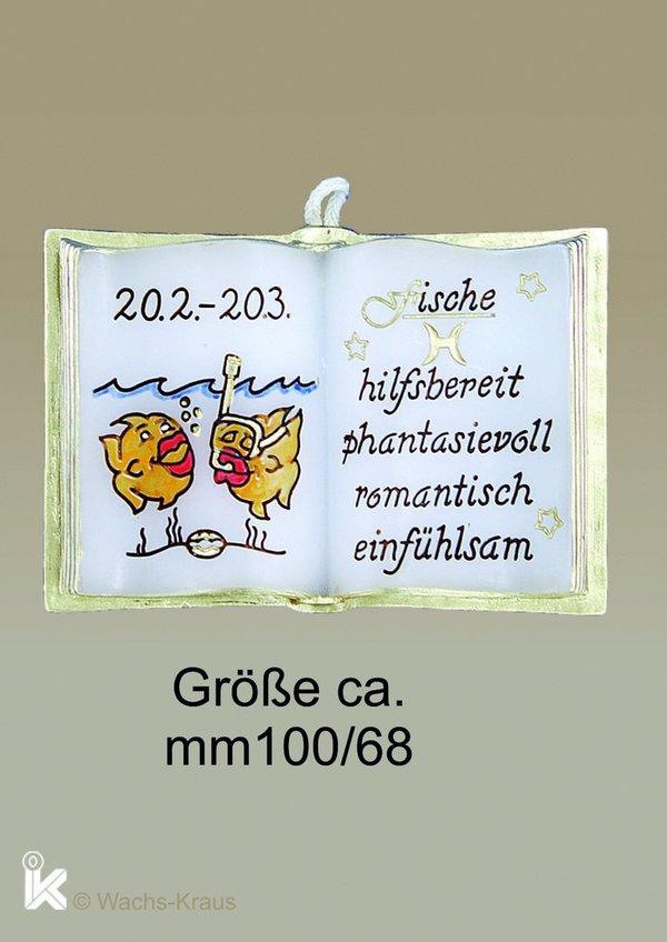 Wachsbuch Sternzeichen Fische 20.2 - 20.3.