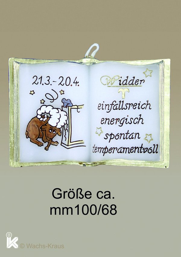 Wachsbuch Sternzeichen Widder 21.3. - 20.4.