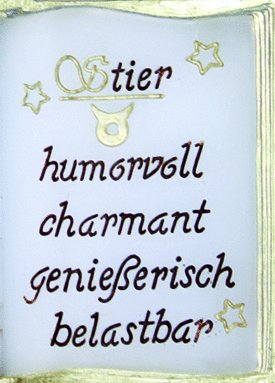 Wachsbuch Sternzeichen Stier 21.4. - 20.5.