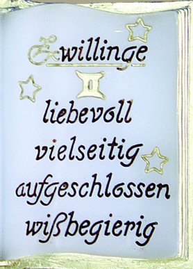 Wachsbuch Sternzeichen Zwilling 21.5. - 21-6.