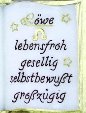 Wachsbuch Sternzeichen Löwe 23.7. - 23.8.