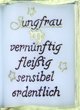 Wachsbuch Sternzeichen Jungfrau 24.8. - 22.9.