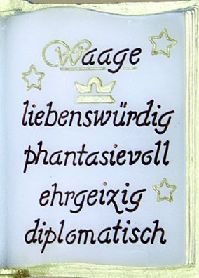 Wachsbuch Sternzeichen Waage 23.9. - 23.10.