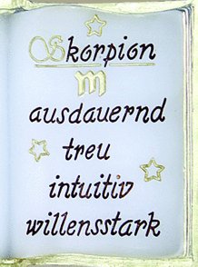 Wachsbuch Sternzeichen Skorpion 24.10. - 22.11.